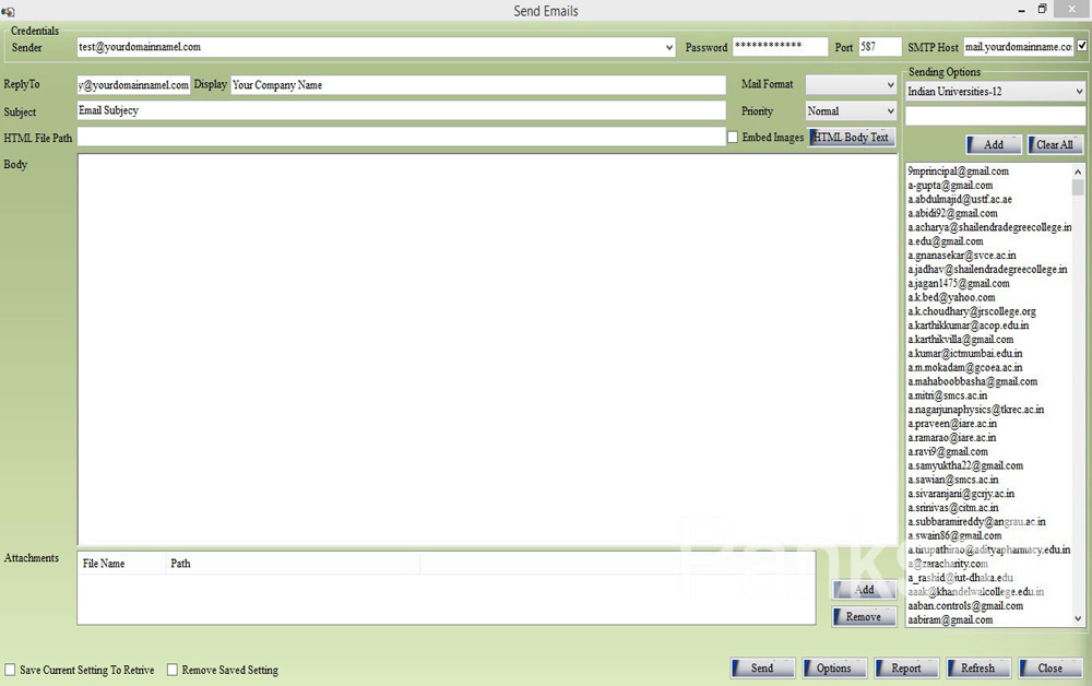 Email Compose and Template Editor